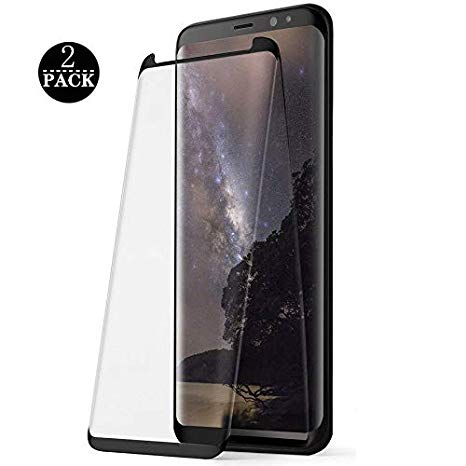 [2-Pack] Samsung Galaxy S8 Screen Protector, no Bubble 9H Hardness, 3 DTouch Chassis Friendly, Compatible with Samsung Galaxy S8 Tempered Glass Screen Protector