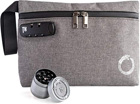 Smell Proof Bag with Alloy Grinder-These Smell Proof Bags are Great for herb Odor, can be Used as a Smell Proof Container or to Box up All Smelly Scent of Your stash in The Smell Proof case