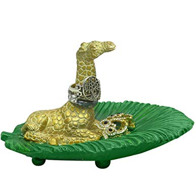 Evelots 3417 Golden Giraffe Ring Holder, Jewelry Stand, Multi-Color