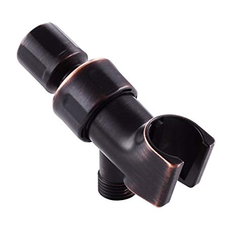 KES Plastic Adjustable Hand Shower Arm Mount 1/2-Inch IPS Swivel Ball Connector Universal Showering Component, Oil Rubbed Bronze, PJ11A-7