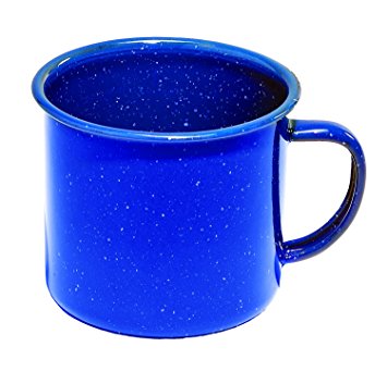 Texsport Blue Enamel Coffee Cup Mug - Great for Outdoor Camping