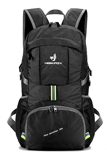 NEEKFOX Lightweight Packable Travel Hiking Backpack Daypack - 35L Foldable Camping Backpack Ultralight Sport Outdoor Backpack