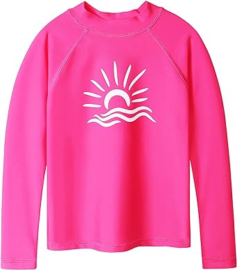 TFJH E Girls & Boys Long Sleeve Rashgurad Swimsuit UPF 50  Kids Swimwear Sunsuits