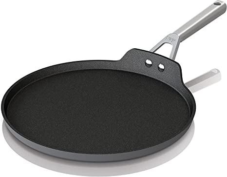 Ninja C30630 12-Inch Round Griddle Pan Foodi NeverStick Premium Hard-Anodized, Slate Gray, 12 Inch