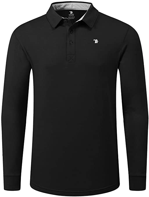 TBMPOY Men's Regular Fit Short/Long Sleeve Golf Polo Shirt Quick Dry Collared Sports Shirt Pullover