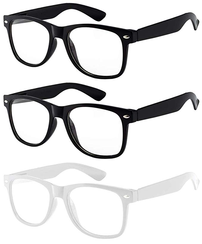 OWL - Non Prescription Glasses for Women and Men - Clear Lens - UV Protection