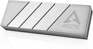 ARCTIC M2 Pro - Heatsink-Kühler für M.2 2280 SSD, mit ARCTIC TP-3 Wärmeleitpads, kompatibel mit PC & PS5, für doppelt und einseitig bestückte SSDs - Silber