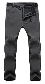 TBMPOY Men's Outdoor Quick-dry Lightweight Waterproof Hiking Mountain Pants with Belt