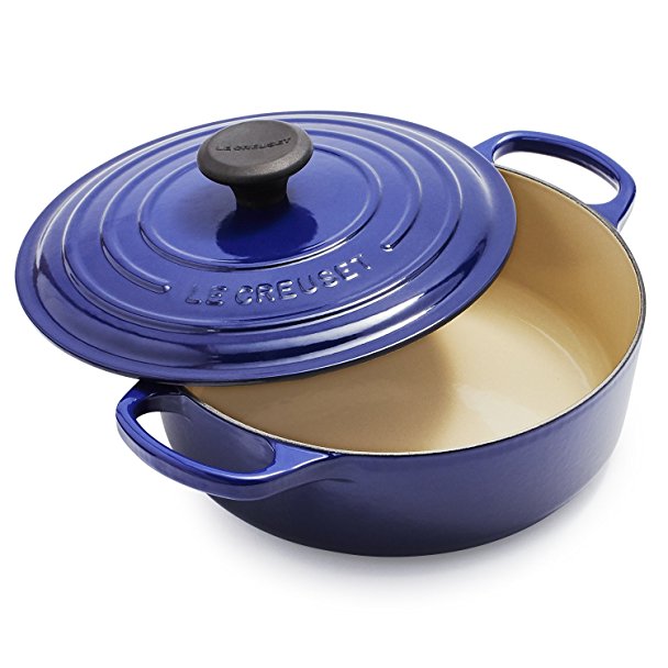 Le Creuset Signature Round Wide 3-1/2-Quart Dutch Oven, Indigo