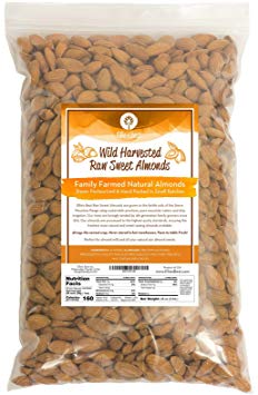 Raw Almonds Sweet Wild Harvested - Bulk - Comparable To Organic, Steam Pasteurized, Prebiotic, Natural Almonds, Family Farmed Since 1875 - Raw 3lb Bag From Ellie's Best