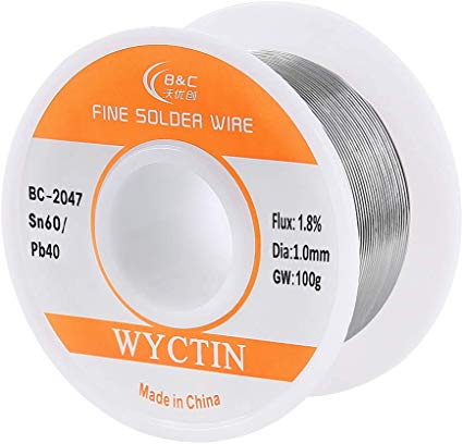 WYCTIN 2047 1.0mm 100g 60/40 Active Solder Wire With Resin Core for DIY Soldering Work