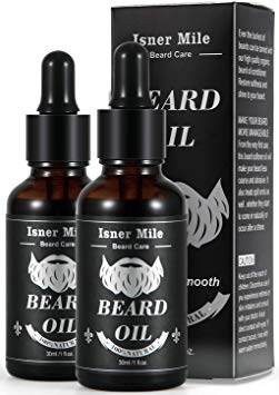 BEST CHOICE 2 Pack Beard Castor Oil Serum Conditioner for Men Beard Mustaches Growth, Soften, Moisturizing & Strengthen - 100% Pure Natural Organic Ingredients (Light Magic Scent)