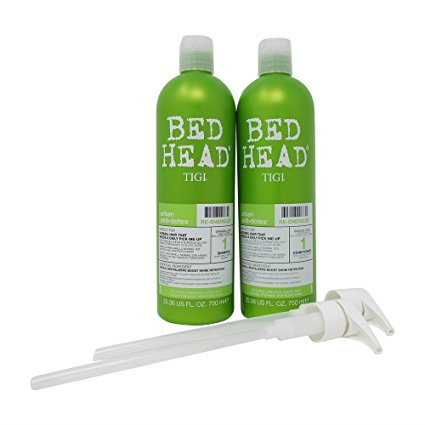 Bundle-4 Items : TIGI Bed Head Re-Energize Shampoo and Conditioner Duo, 25.36 oz & 2 liter pumps