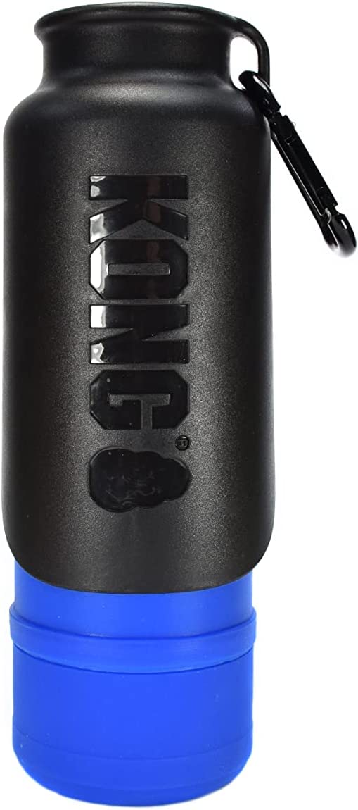 KONG H2O Insulated Dog Water Bottle & Travel Bowl, 25 oz - Blue