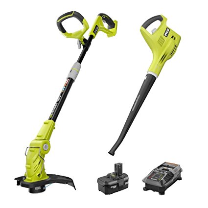 Ryobi P2013 ONE  18-Volt Lithium-ion String Trimmer/Edger and Blower/Sweeper Combo Kit