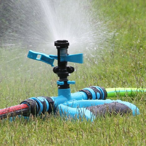 Garden Sprinkler ZETOLL Circular Lawn Sprinklers Yard Water Sprinkler with Long Range Impulse Sprinkler System