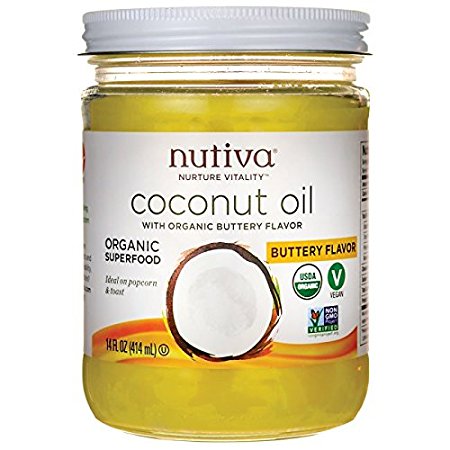 Nutiva Organic Coconut Oil, Buttery Flavor, 14 Ounce