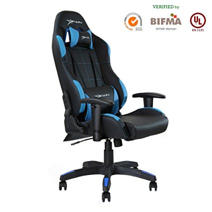 Ewin Gaming Chair With Adjustable Armrest And Backrest High-back Ergonomic Computer Chair , Leather Swivel Executive Office Chair