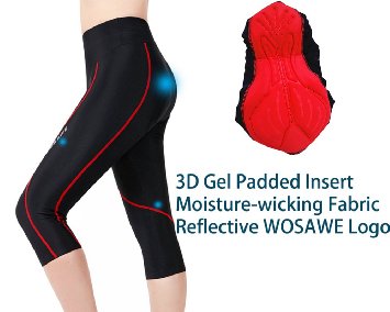 WOSAWE 2016 Women Short Sleeve Cycling Jersey 4D Gel Padded Shorts MTB Sportswear