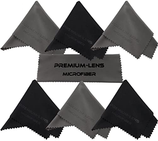 Premium-Lens® Microfiber Cleaning Cloth - (7 Cloth Packs) for Eyeglasses, Sunglasses, Camera Lenses, Binoculars, Telescopes, Smart Phones, Laptops, iPad Tablets, LCD TV’s, Computer/Touch Screens