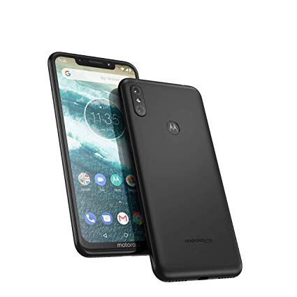 Motorola One 64GB 5.9-Inch Android One Android 8.1 UK Sim-Free Smartphone with 4GB RAM and 64GB Storage (Dual Sim) - Ceramic Black