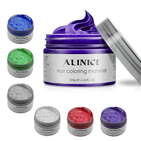 ALINICE 120g Hair Wax Men and Women Professional Hair Pomades, Long-lasting Moisturizing Modelling Hair Styling Fluffy Matte Hair Mud Gel Cream (purple)