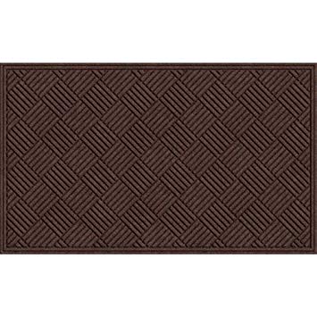 Apache Mills Textures Crosshatch Entrance Mat, Chocolate, 3-Feet by 5-Feet