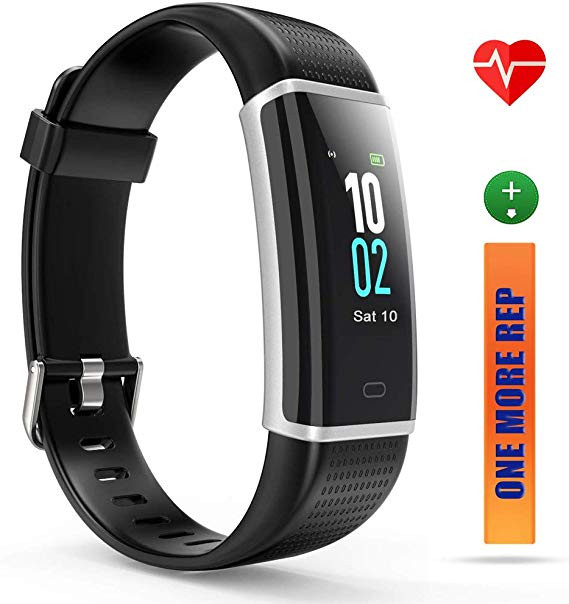 ZURURU Health & Fitness Watch with Heart Rate Monitor, Waterproof Fitness Tracker and Step Counter for Walking & Running, Pedometer Watch for Men and Women