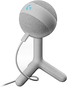 Logitech G Yeti Orb Condenser RGB Gaming Microphone with LIGHTSYNC, USB Mic for Streaming, Cardioid, USB Plug and Play for PC/Mac - Off White