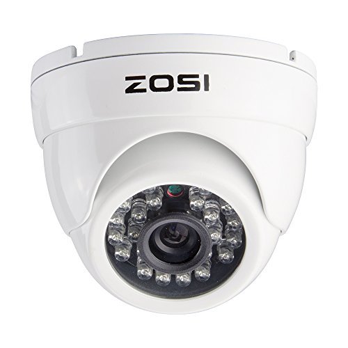 ZOSI 1/3" 1000TVL 960H Security Surveillance CCTV HD Camera Had IR Cut 3.6mm Lens Outdoor Weatherproof Day Night Vision 65ft Distance White