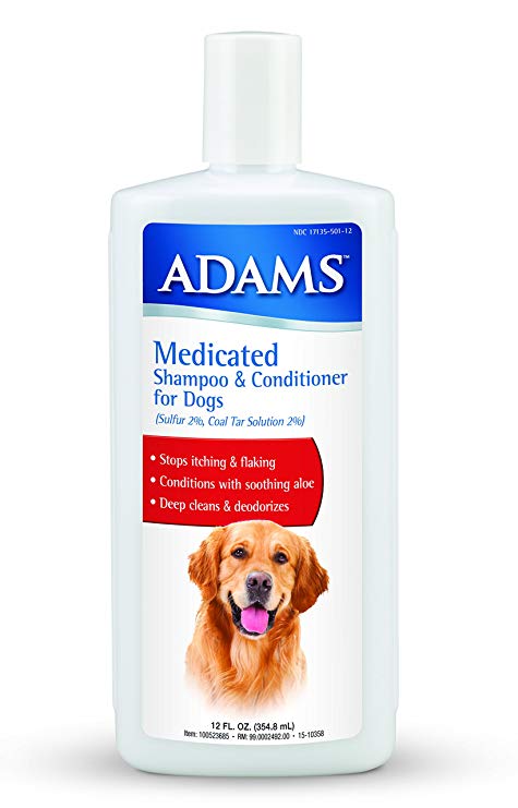 Adams Medicated Shampoo & Conditioner for Dogs, 12oz