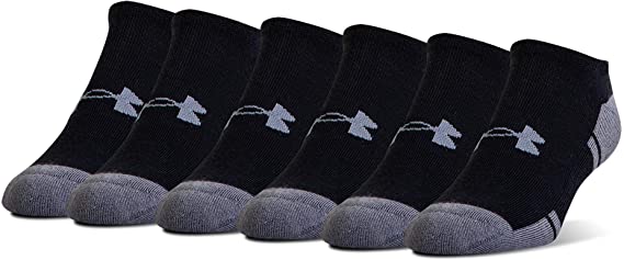 Under Armour Adult Resistor 3.0 No Show Socks, 6-Pairs