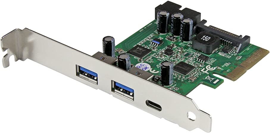 StarTech.com 5-Port USB 3.1 (10Gbps) Combo Card - 1X USB-C, 2X USB-A   2X IDC (5Gbps) - PCIe (PEXUSB312EIC)