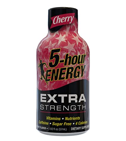 5 Hour Energy Extra Strength 5-Hour Energy Shots, Cherry, 24Count