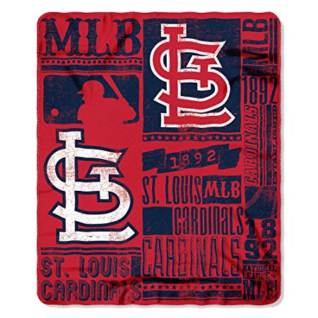 Northwest NOR-1MLB031020027RET 50 x 60 in. St. Louis Cardinals MLB Light Weight Fleece Blanket, Strength Series