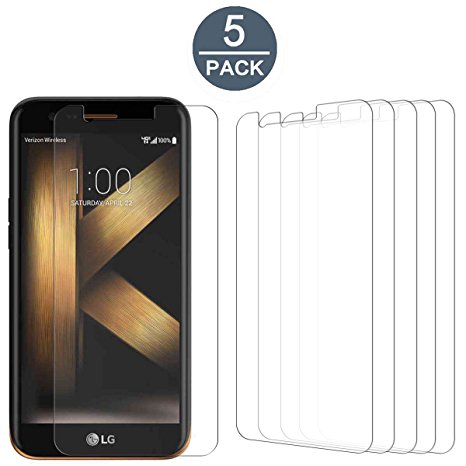 [5 Pack]LG K20 Plus / LG K10 2017 / LG V5 / LG K20 V High Defintion Ultra Clear Screen Protector Film(Not Glass) For LG K20 Plus (HD Clear)
