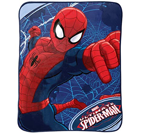 Jay Franco Spiderman Astonish Plush Throw, Medium Blanket, Ultimate