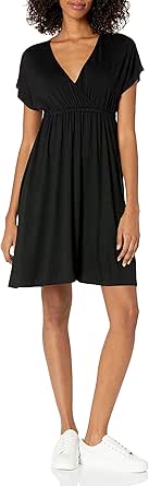 Amazon Essentials Women's Surplice Dress (Available in Plus Size)