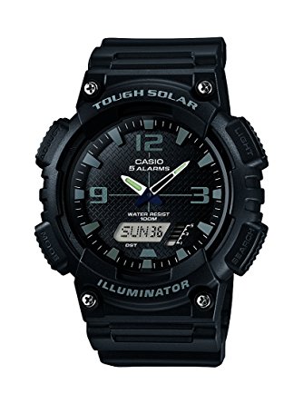 Casio Men's AQ-S810W-1A2VEF Quartz Watch with Black Dial Analogue Digital Display and Black Resin Strap