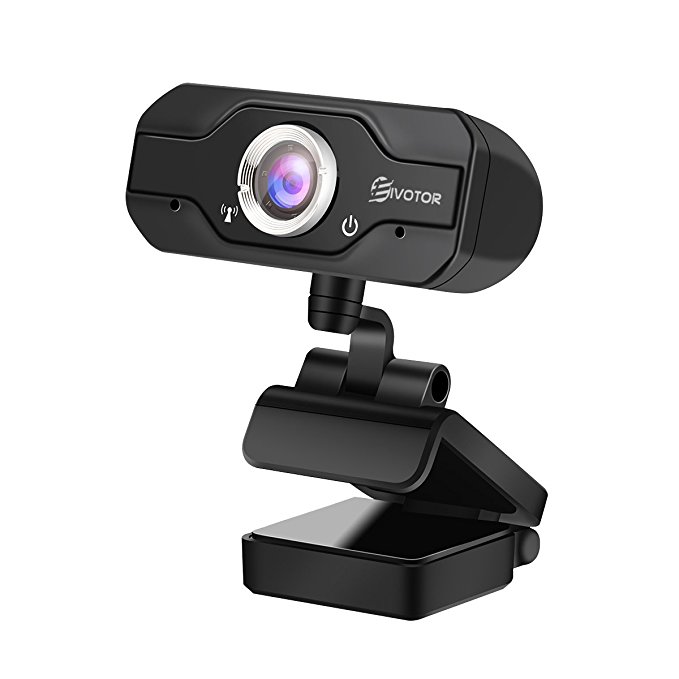 720P HD Webcam, EIVOTOR USB Mini Computer Camera with Built-in Microphone for Laptops and Desktop,Black
