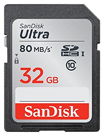 Sandisk Ultra SDHC 32GB 80MB/S C10 Flash Memory Card (SDSDUNC-032G-AN6IN)