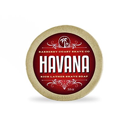 HAVANA - Luxury Shaving Soap with Rich, Thick Lather - Made with Shea Butter & Coconut Oil - Lasts Longer Than Shaving Cream - All Natural Shave Soap Puck Refill