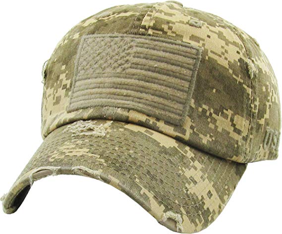 KBETHOS Tactical Operator Collection with USA Flag Patch US Army Military Cap Fashion Trucker Twill Mesh