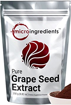 Micro Ingredients Pure Grape Seed Extract Powder, 95% Proanthocyanidins, 250 grams