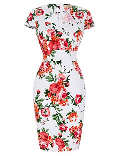 GRACE KARIN Women's 50s Vintage Pencil Dress Cap Sleeve Wiggle Dress CL7597