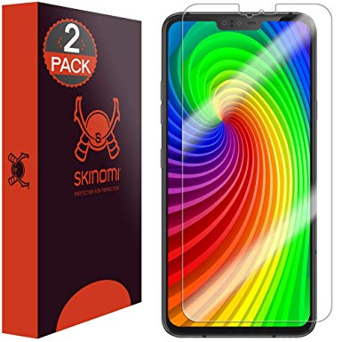 LG V40 ThinQ Screen Protector (Edge to Edge)(2-Pack), Skinomi TechSkin Full Coverage Screen Protector for LG V40 ThinQ Clear HD Anti-Bubble Film