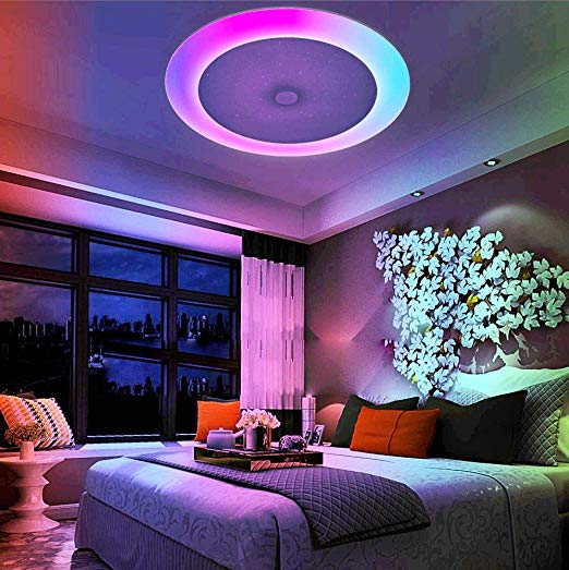 LightInTheBox 36W Ceiling LED Light 408 LEDs Bluetooth Speaker/Remote Control/RC/Dimmable LED Ceiling Lights Warm White Cold White 110-240 V for Home, Office,Living Room, Dining Room