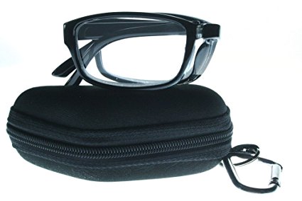 Fiore® Stylish Folding TR90 Reading Glasses w/ Zipper Case - Black & Tortoise (1.00-3.50) (1.00, Black)