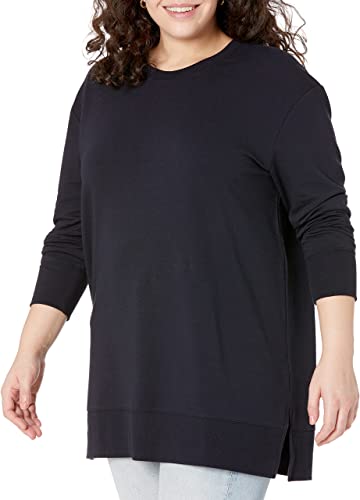 Amazon Brand - Daily Ritual Women's Relaxed Fit Terry Cotton and Modal Side-Vent Tunic