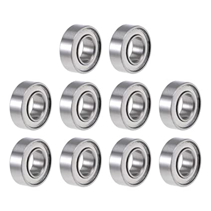 uxcell R166ZZ Deep Groove Ball Bearing 3/16-inchx3/8-inchx1/8-inch Shielded Z2 Lever Bearings 10pcs